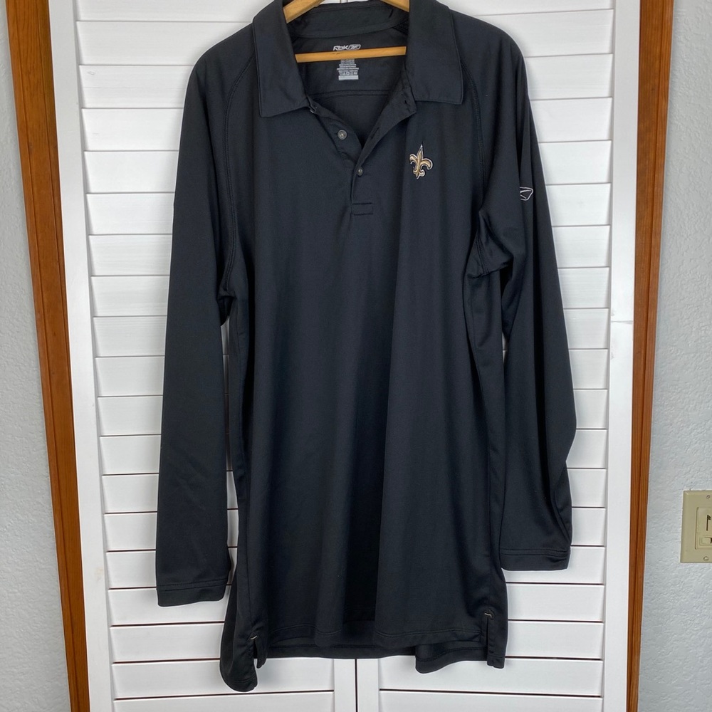 Saints long sleeve collared shirt XL Reebok